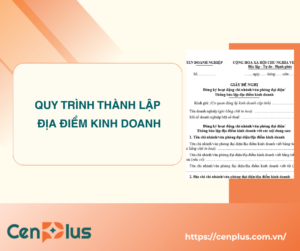 Quy trình thành lập địa điểm kinh doanh
